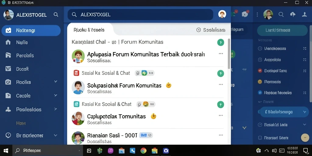Tampilan antarmuka aplikasi ALEXISTOGEL yang modern dan interaktif.
