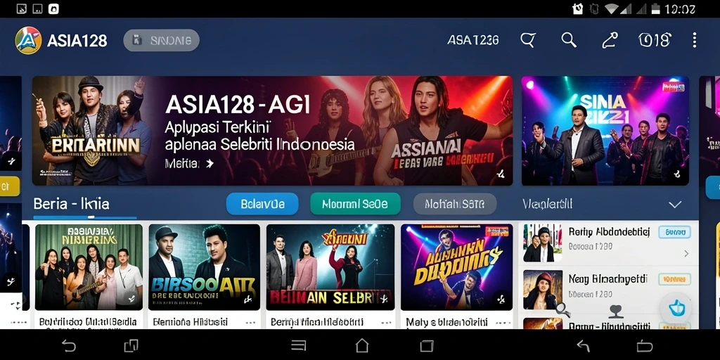 Tampilan antarmuka ASIA128 yang menarik dan informatif.