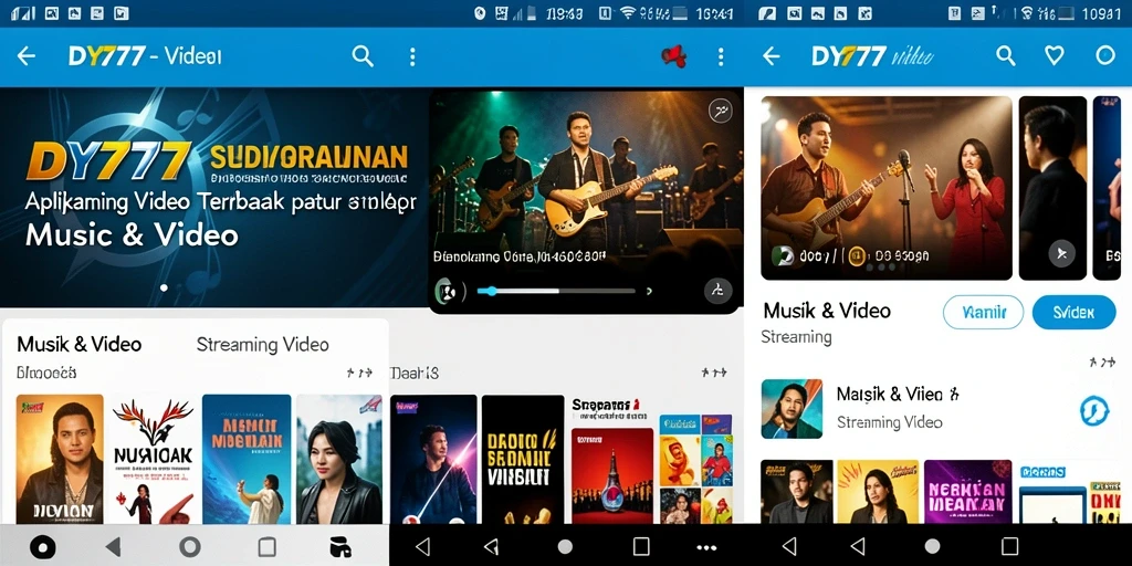 Antarmuka aplikasi DY777 yang intuitif dan mudah digunakan.