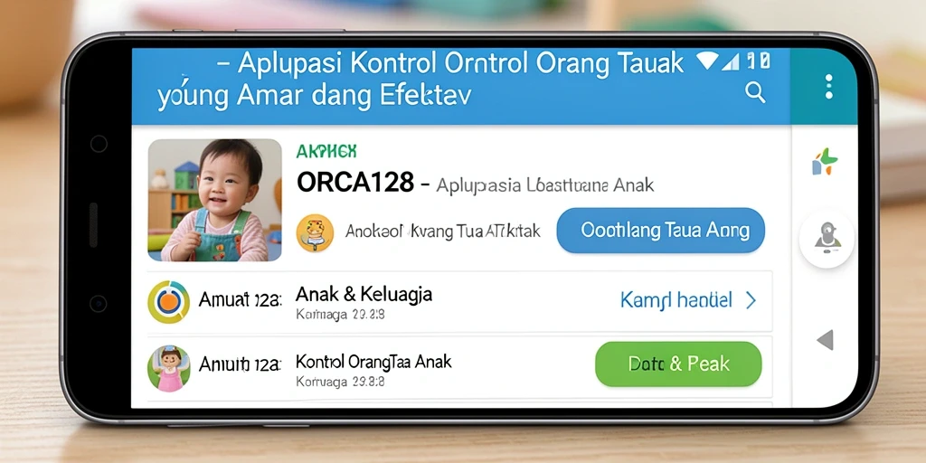 Tampilan antarmuka ORCA128 yang intuitif untuk kontrol orang tua.
