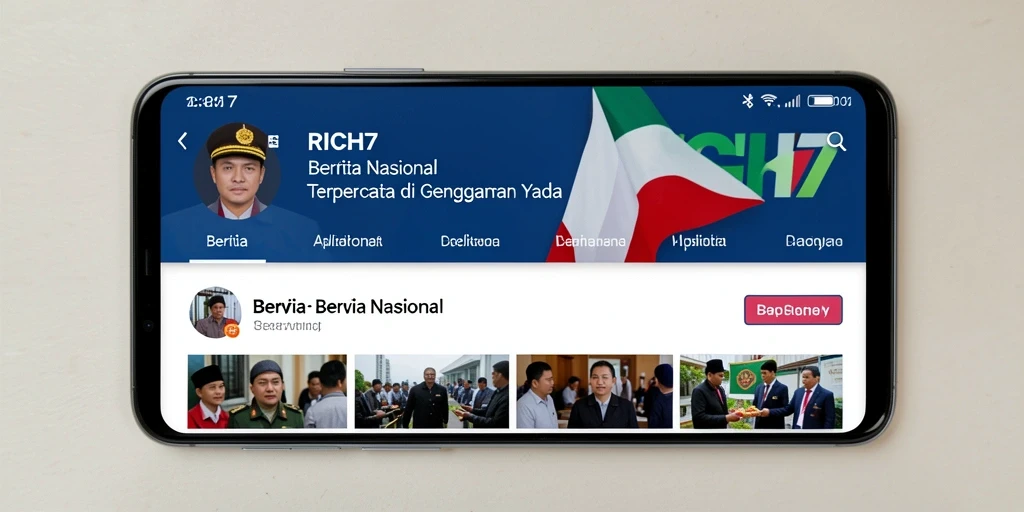 Tampilan antarmuka pengguna aplikasi RICH7 yang informatif dan modern.