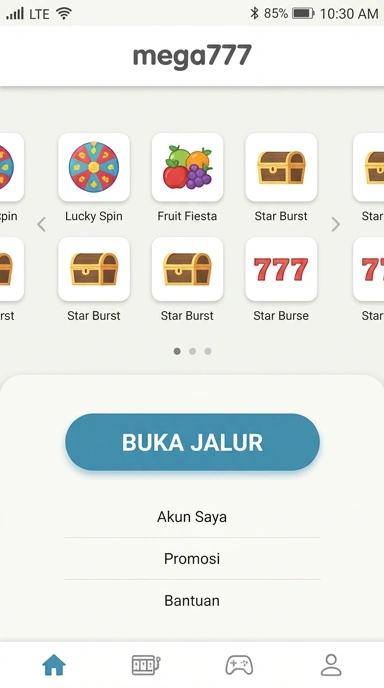 Tampilan link alternatif mega777
